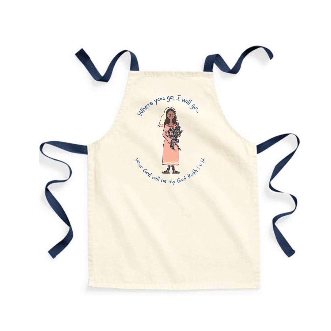 Ruth Bible Heroes Navy Apron