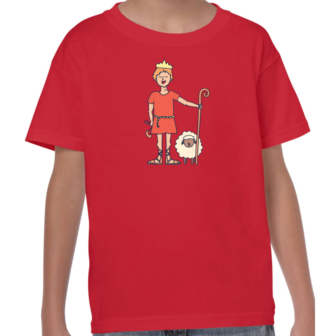 David Bible Hero Red T Shirt Front