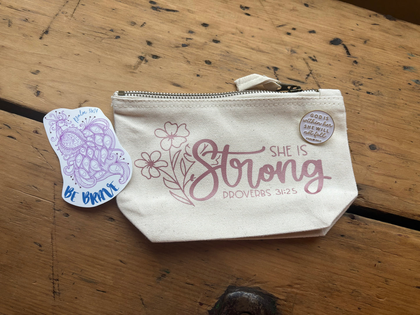Pin Badge- God is within her, she will not fail