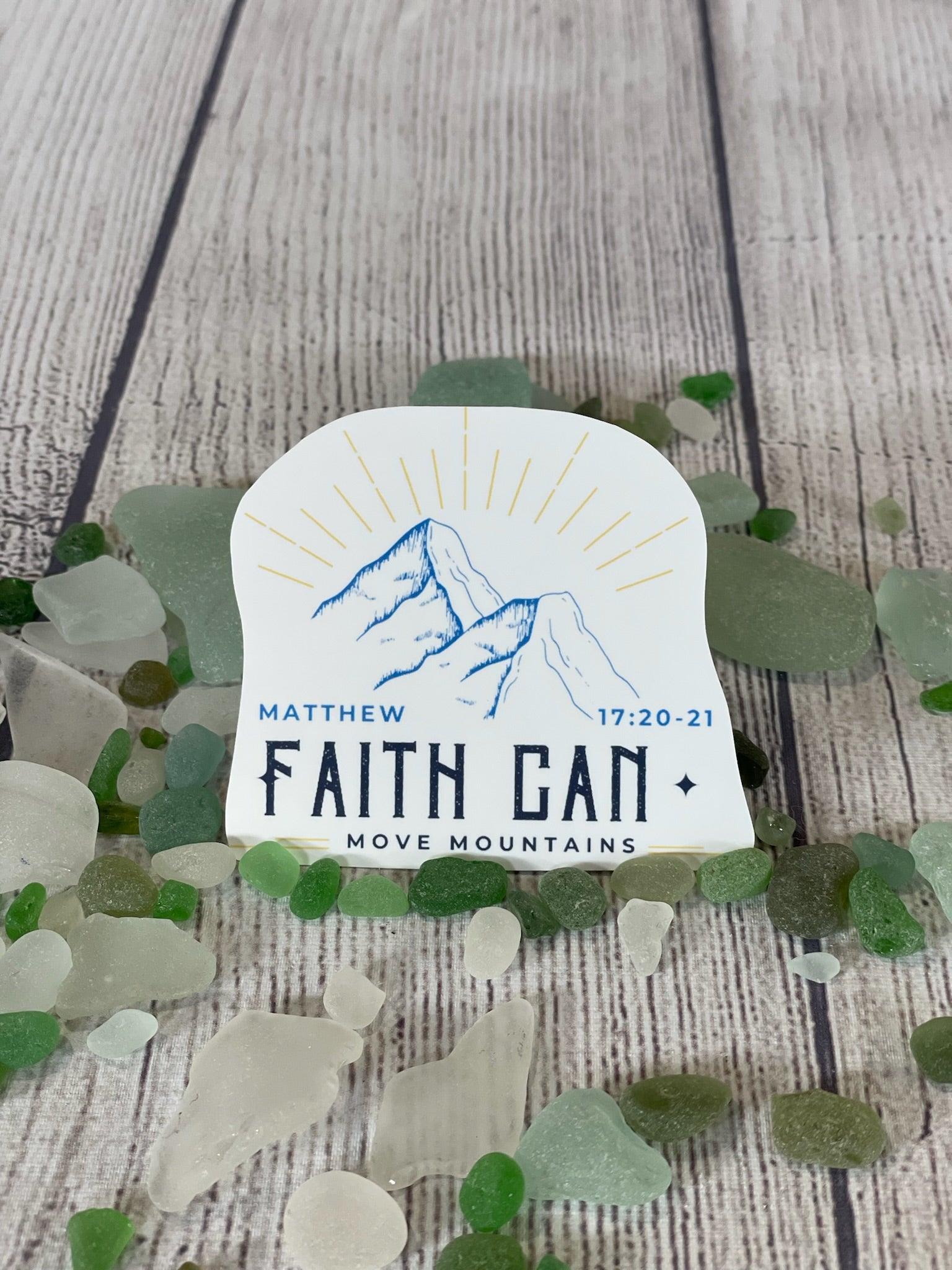 Faith Can Bible Matthew God Mountains Sticker