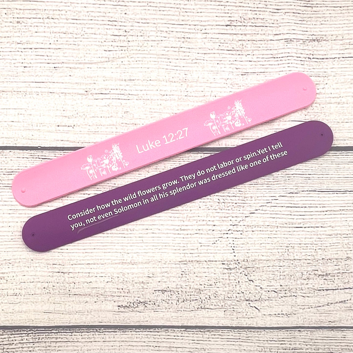 Slap bands- Luke 12:27 “His Kids Company”